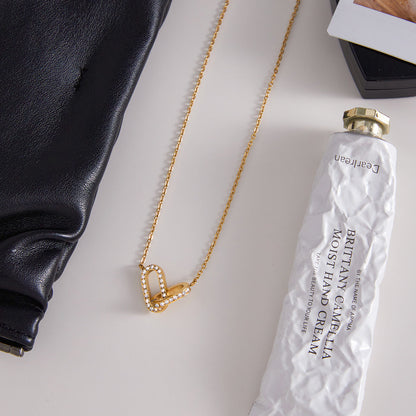 [Raffine]Zoelle Interlocking Diamond Pendant