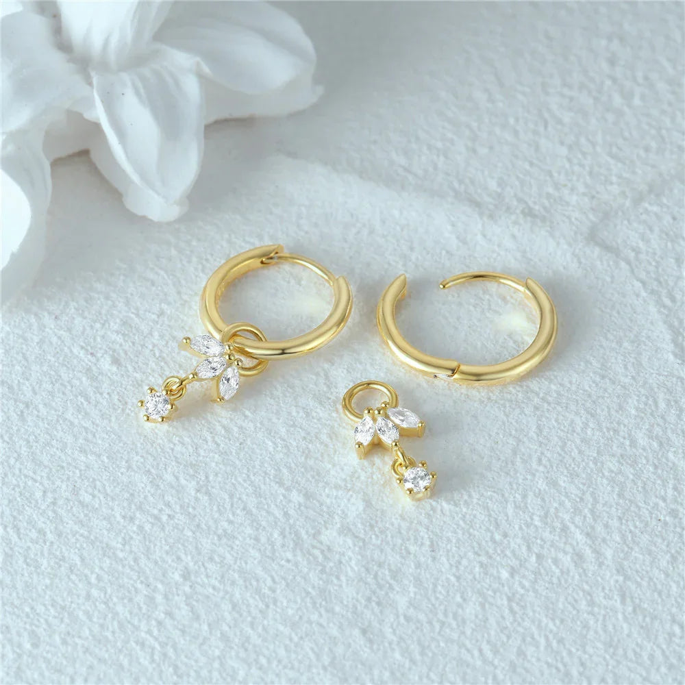 [Raffine]Brooke Removable Charm Hoops