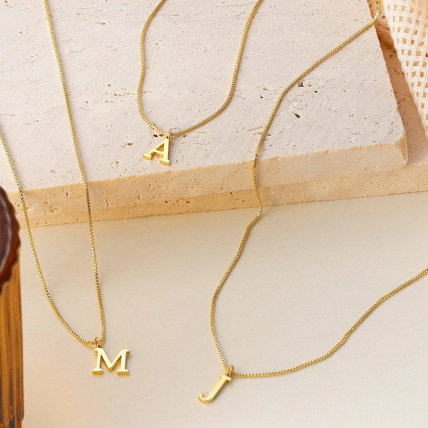 [Raffine]Therese Letter Initial Gold Necklace