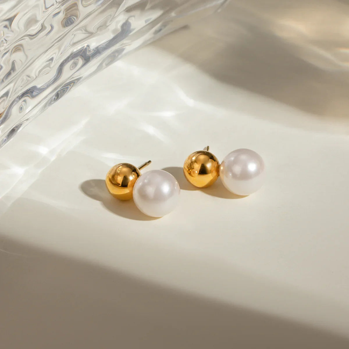 [Raffine]Nautica Dome Pearl Earrings