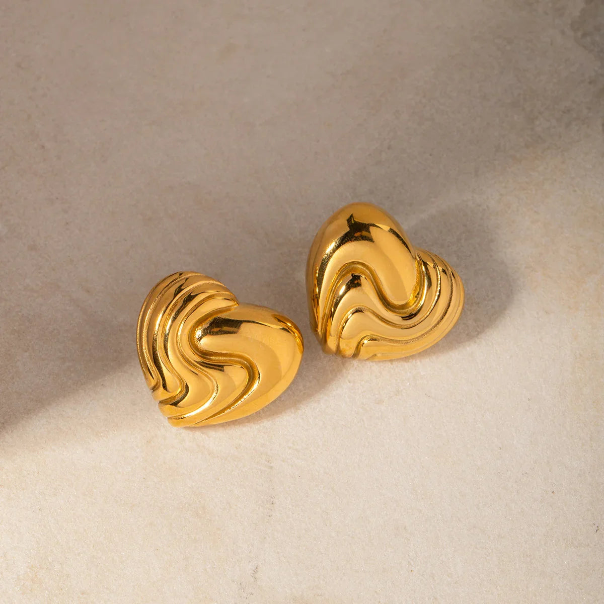 [Raffine]Milena Heart Gold Earrings