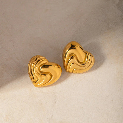 [Raffine]Milena Heart Gold Earrings