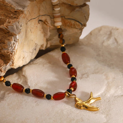 [Raffine]Sierra Tiger Eye Beads Necklace