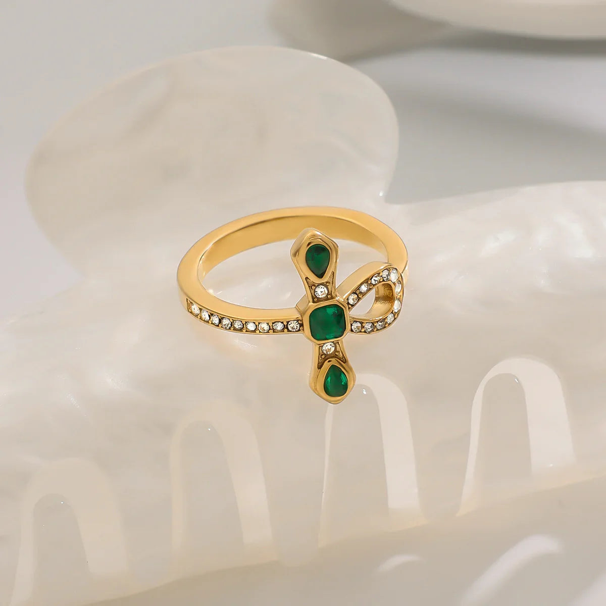[Raffine]Joy Diamond Knot Gold Ring