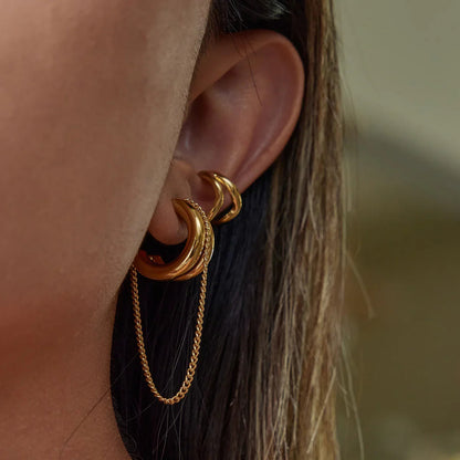 [Raffine]Galilea Link Chain Hoops