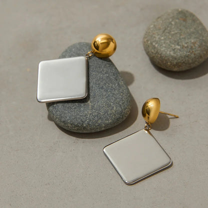 [Raffine]Kelly Geometric Drop Earrings