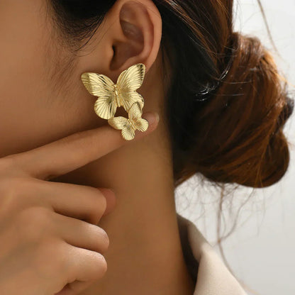 [Raffine]Butterfly Gold Earrings