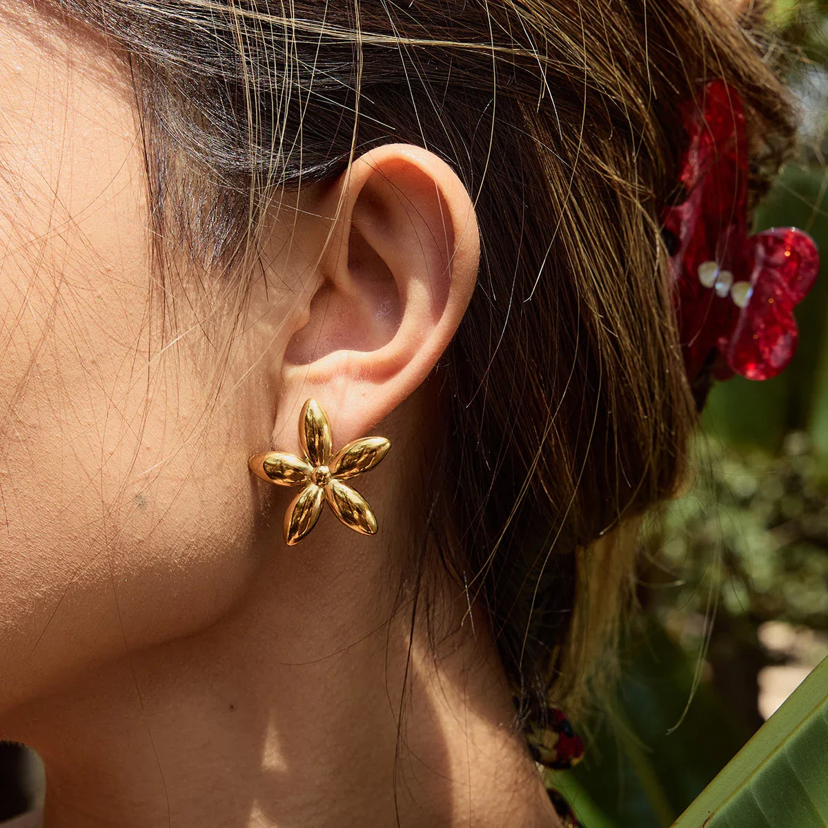 [Raffine]Monica Floral Gold Earrings