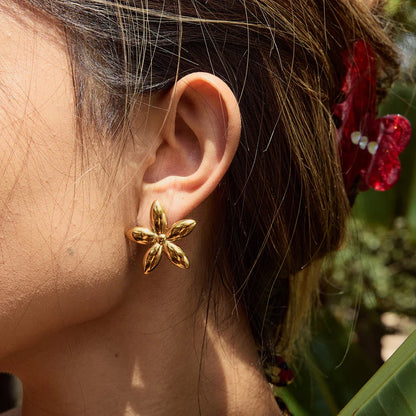 [Raffine]Monica Floral Gold Earrings