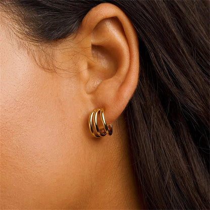 [Raffine]Cradle Gold Earrings
