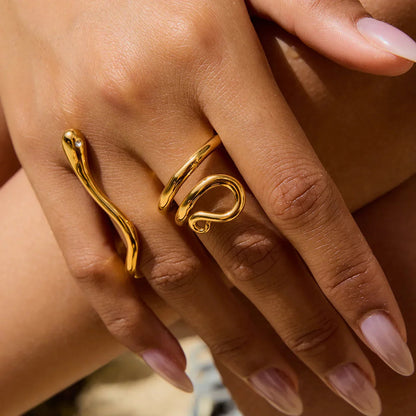 [Raffine]Gemmie Golden Snake Ring