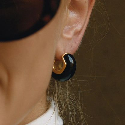 [Raffine]Lexi Chunky Enamel Hoops