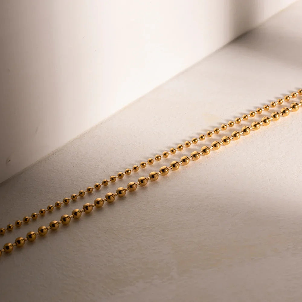[Raffine]Layered Ball Chain Necklace