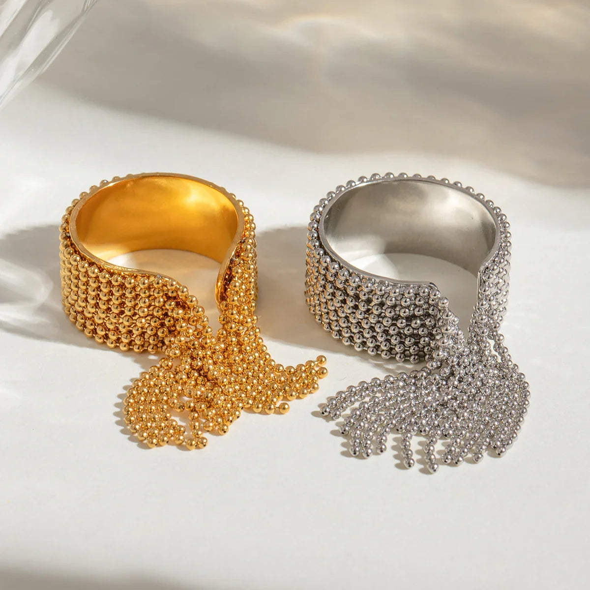 [Raffine]Krystelle Gold Tassel Ring