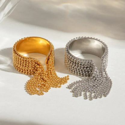 [Raffine]Krystelle Gold Tassel Ring