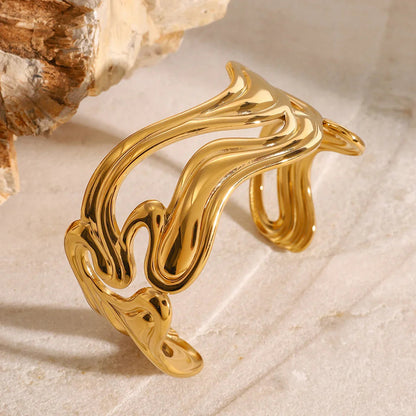 [Raffine]Anissa Wavy Gold Bracelet