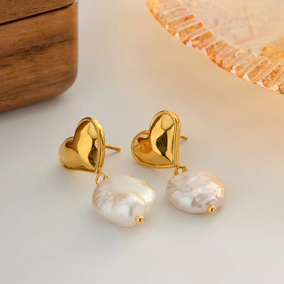 [Raffine]Blanche Freshwater Pearl Earrings