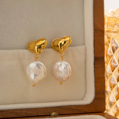 [Raffine]Blanche Freshwater Pearl Earrings