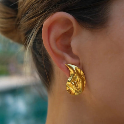 [Raffine]Raven Vintage Teardrop Earrings