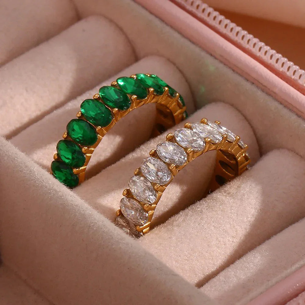 [Raffine]Antoinette Diamond Simulant Gold Ring