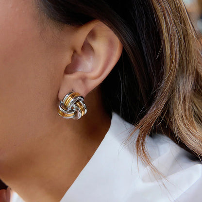 [Raffine]Avielle Chunky Gold Knot Earrings