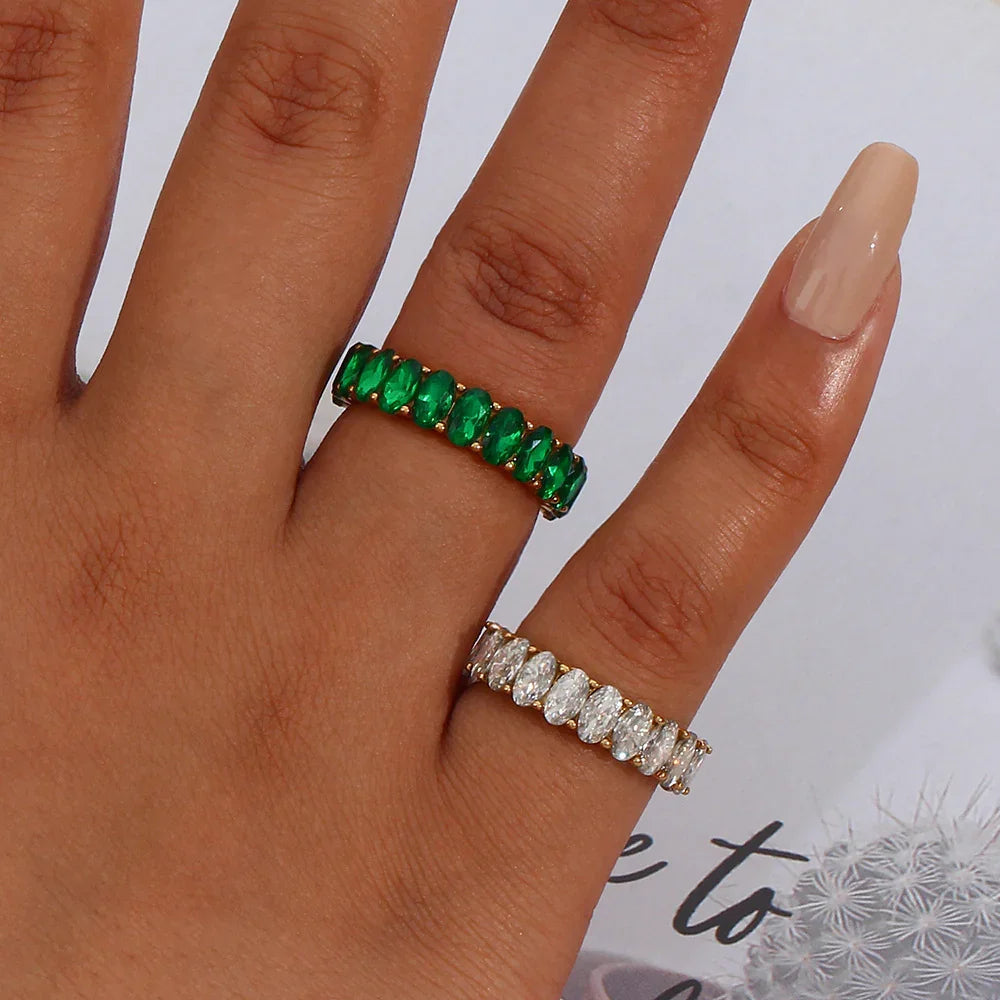 [Raffine]Antoinette Diamond Simulant Gold Ring