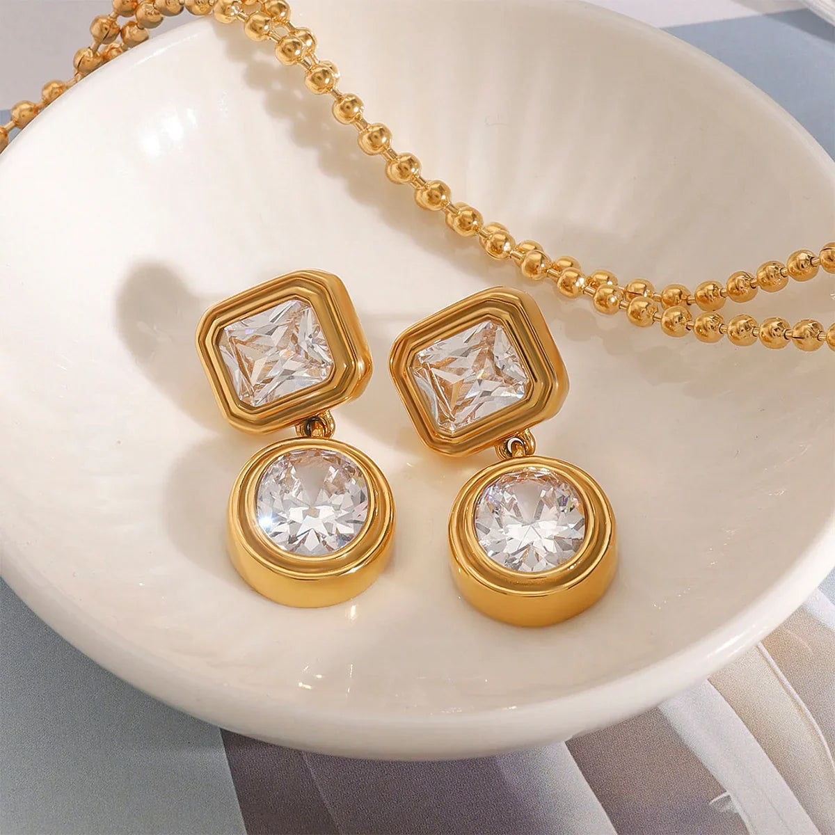 [Raffine]Amanda Diamond Earrings