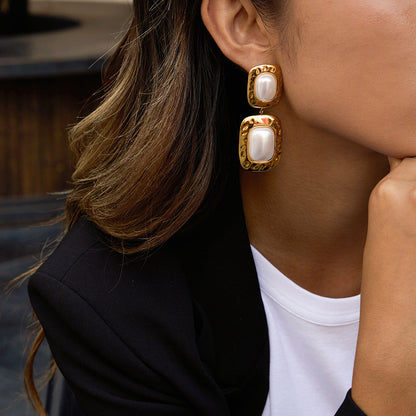[Raffine]Trixie Chunky Pearl Drop Earrings