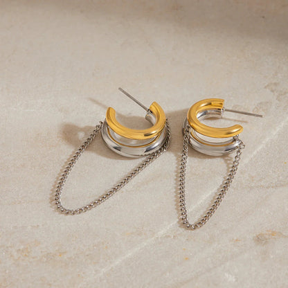 [Raffine]Galilea Link Chain Hoops