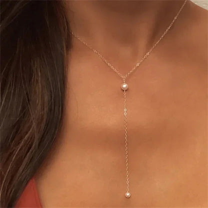 [Raffine]Beatrice Pearl Tassel Necklace