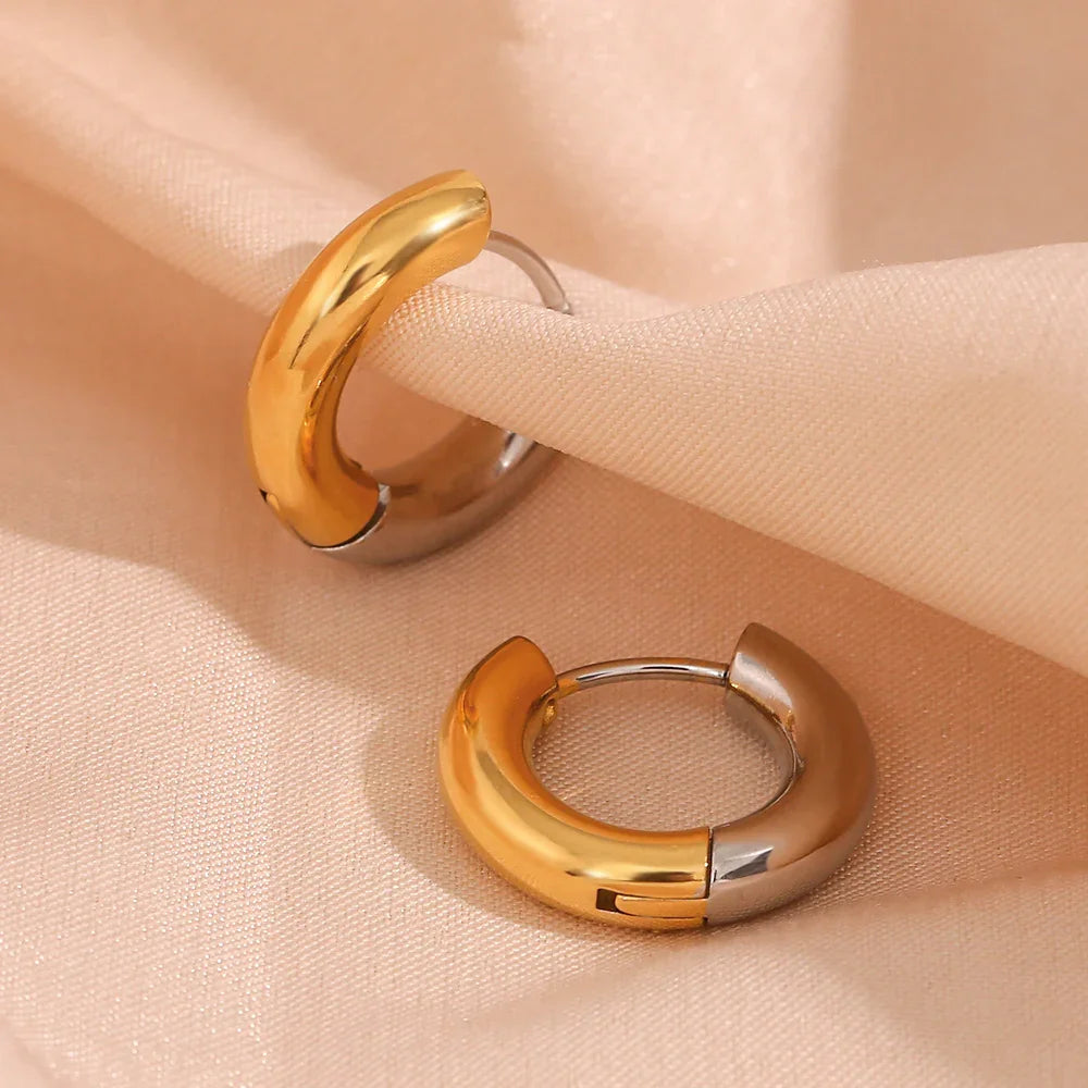 [Raffine]Ingrid Two Tone Hoop Earring