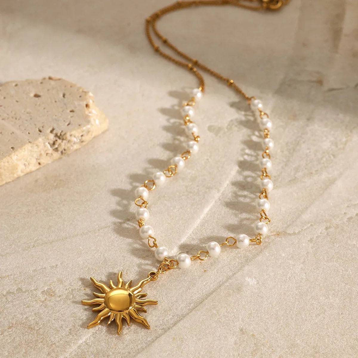 [Raffine]Apollo Sun Pearl Necklace