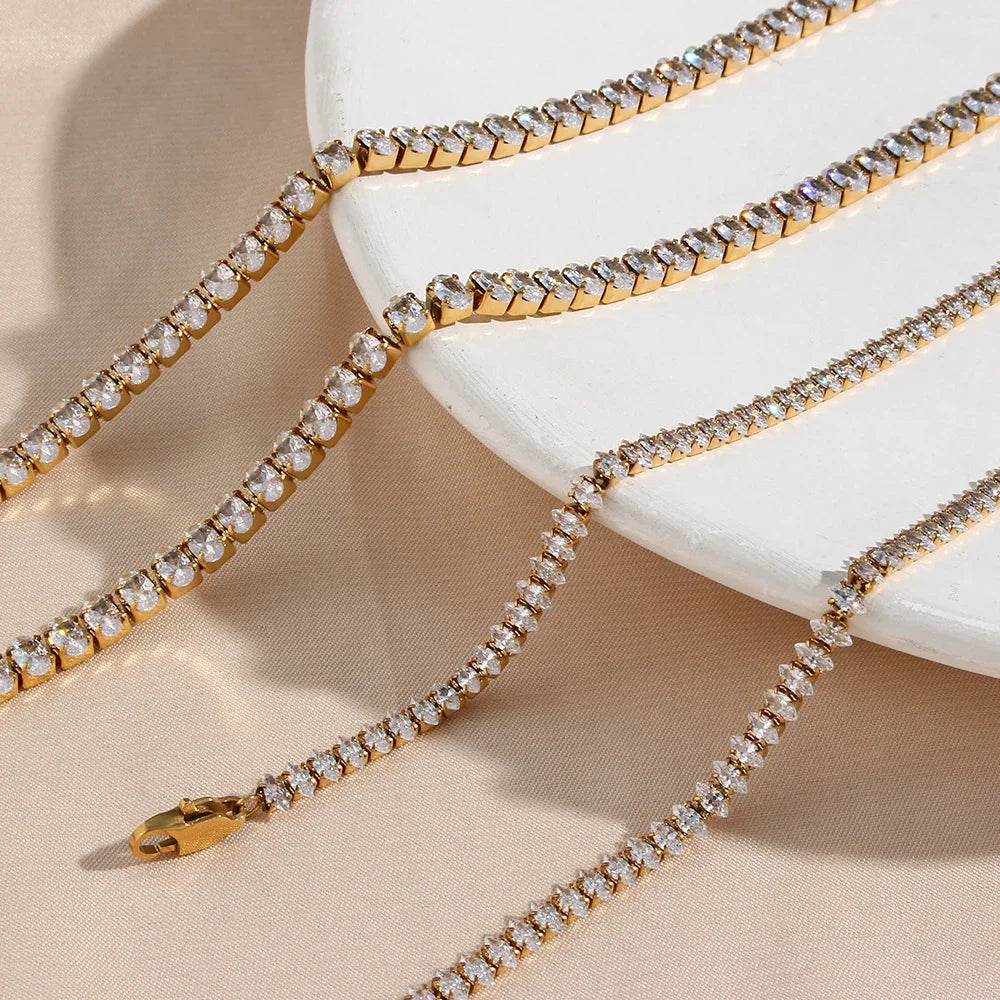 [Raffine]Wisteria Diamond Tennis Necklace
