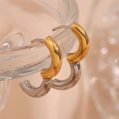 [Raffine]Ingrid Two Tone Hoop Earring