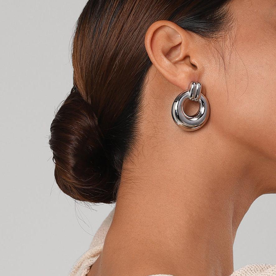 [Raffine]Lillian Silver Earrings