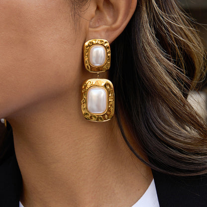 [Raffine]Trixie Chunky Pearl Drop Earrings