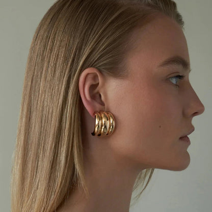 [Raffine]Angela Gold Arch Earrings