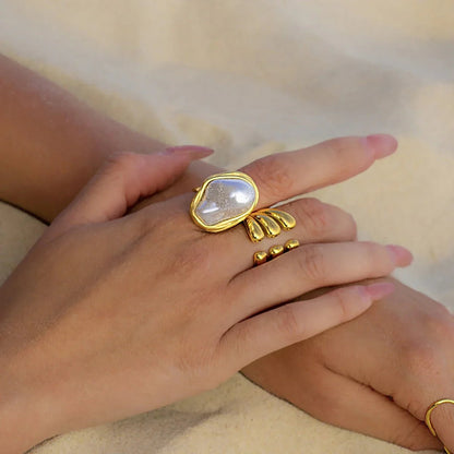 [Raffine]Charis Gold Pearl Ring