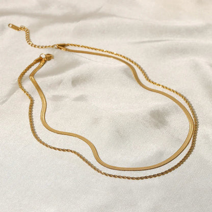 [Raffine]Hailey Layered Gold Chain Necklace