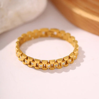 [Raffine]Gold Watchband Bracelet