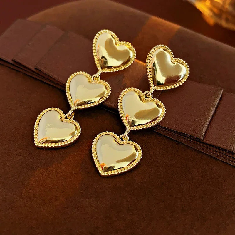 [Raffine]Aimee Gold Heart Earrings