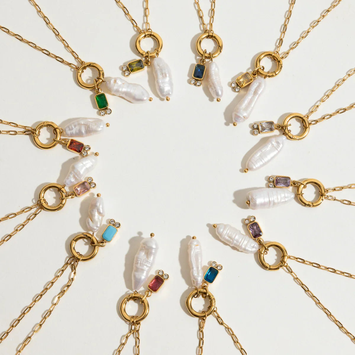 [Raffine]Caitlin Birthstone Pearl Necklace