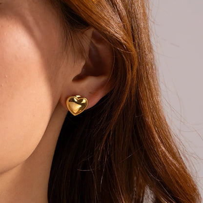 [Raffine]Ruth Heart Gold Earrings