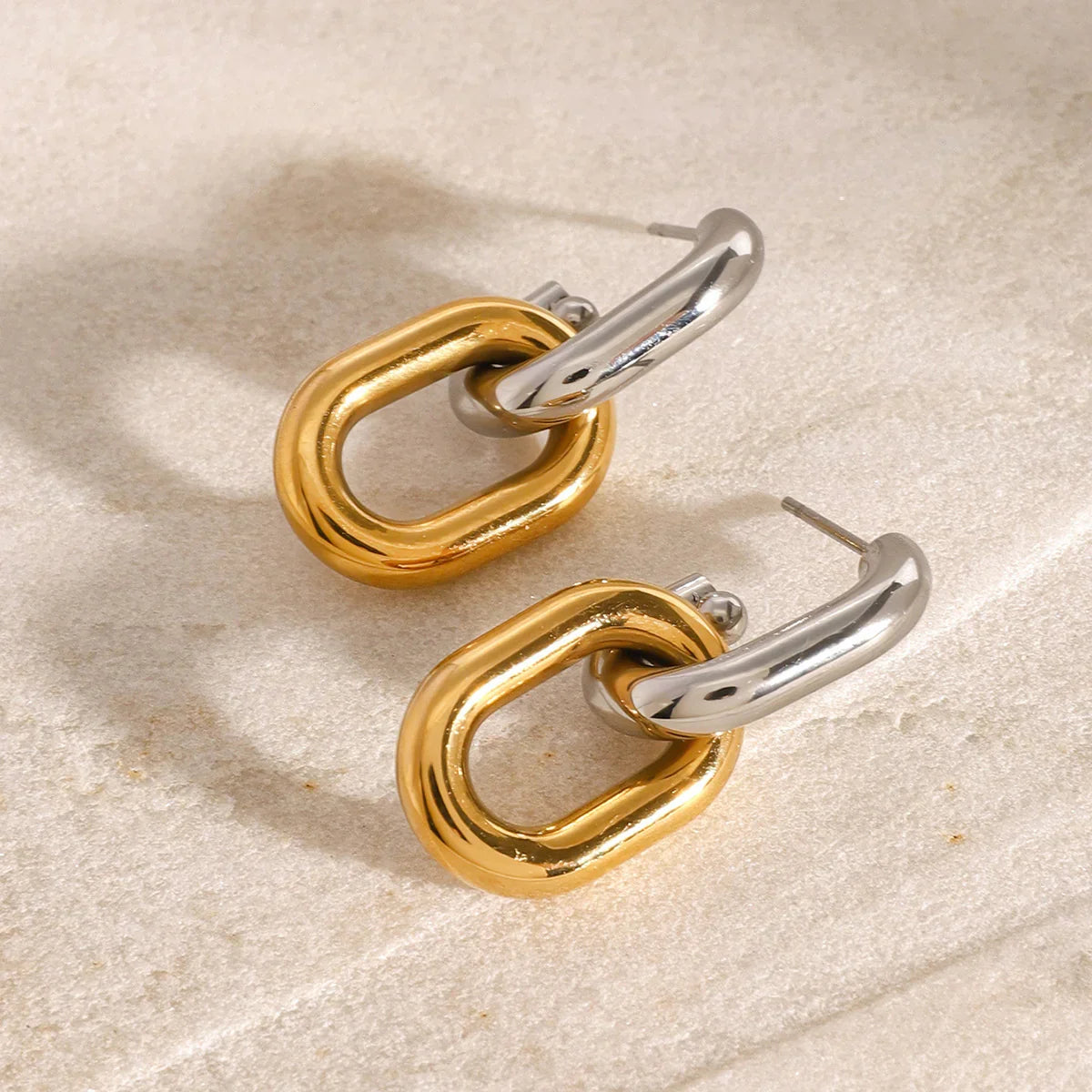 [Raffine]Taylor Two Tone Double Hoops
