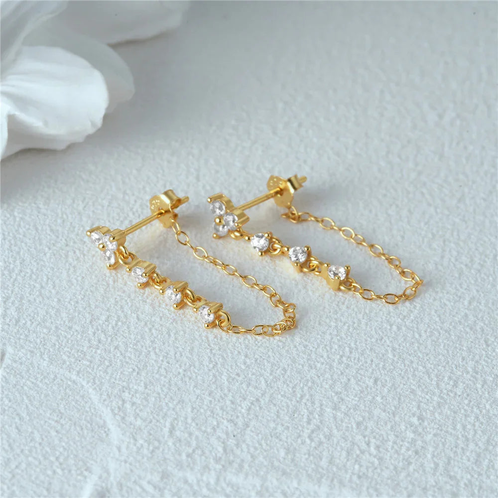 [Raffine]Daniella Diamond Chain Stud