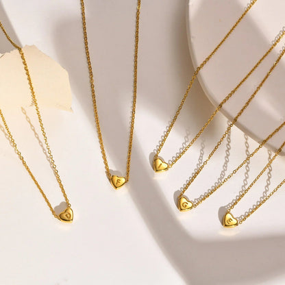 [Raffine]Heart Initial Gold Necklace