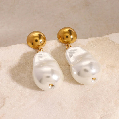 [Raffine]Ariana Chunky Pearl Drop Earrings