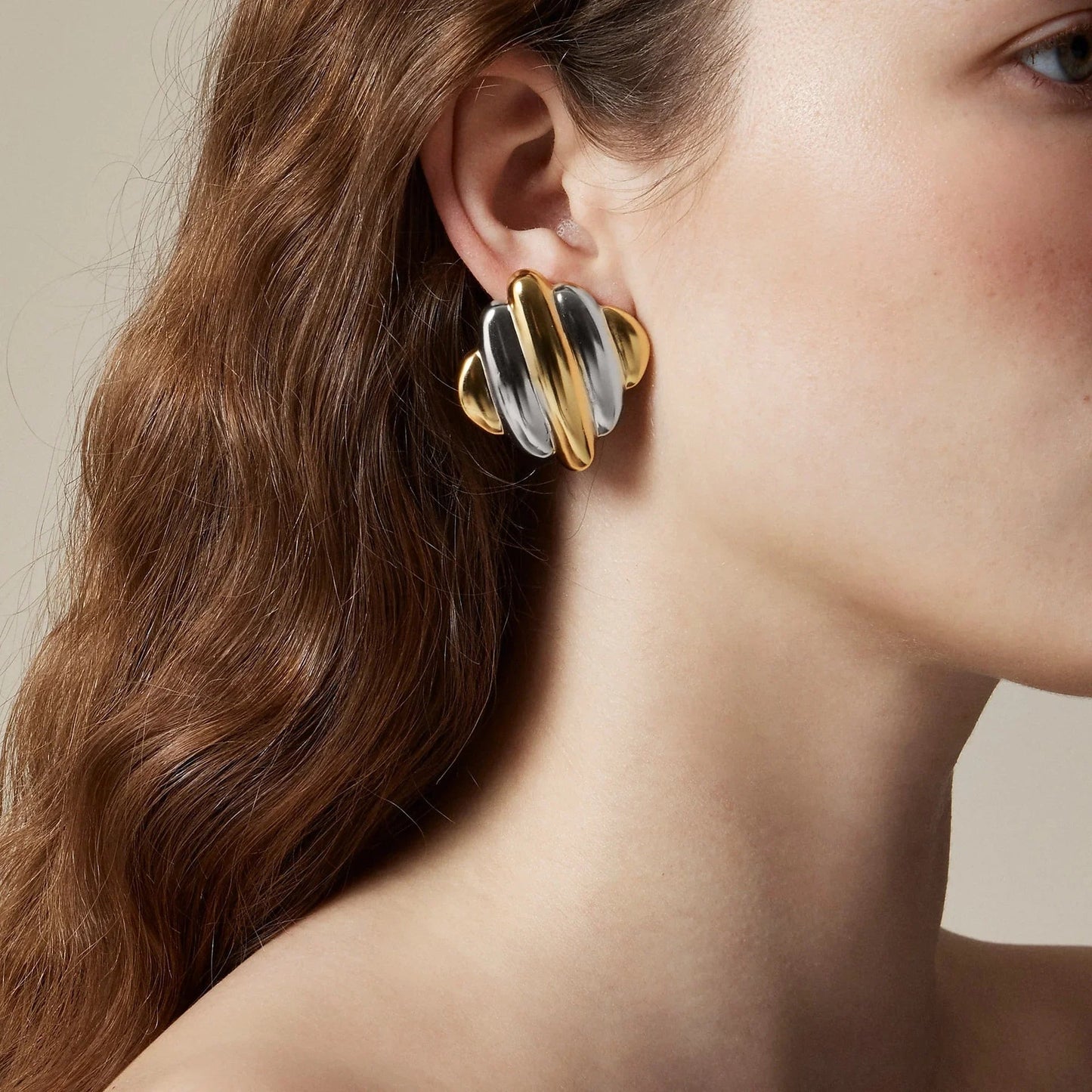 [Raffine]Maxine Rippled Gold Earrings