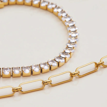 [Raffine]Avaria Oval Cut Tennis Bracelet