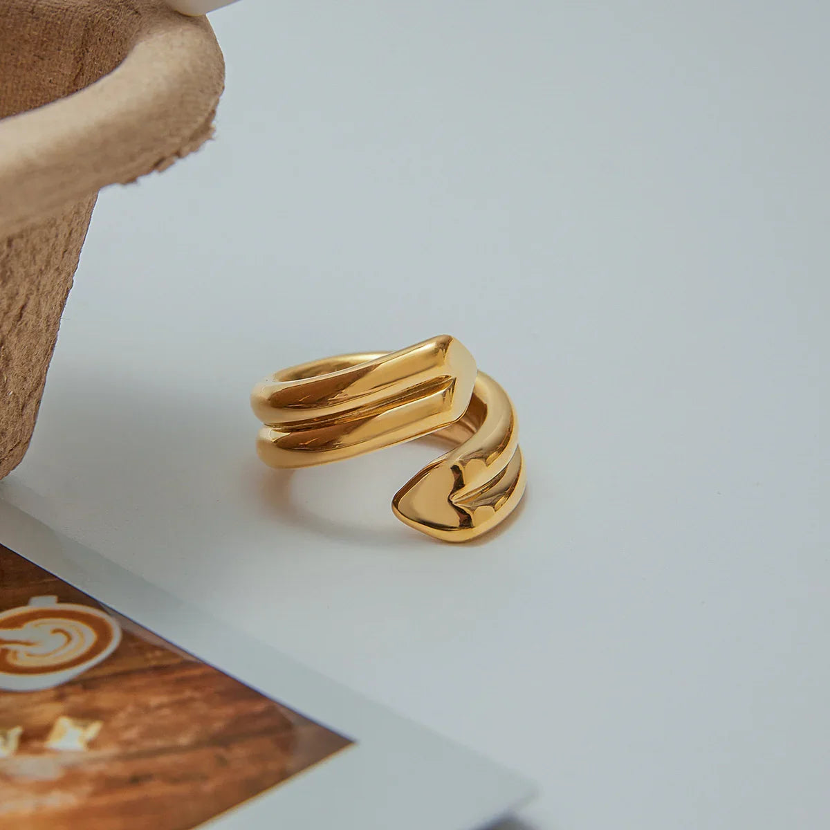 [Raffine]Tara Heart Twist Gold Ring
